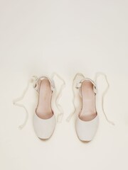 Phase Eight Cream Suede Ankle Tie Espadrille Shoes - Image 1 of 6