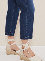 Phase Eight Cream Suede Ankle Tie Espadrille Shoes - Image 5 of 6