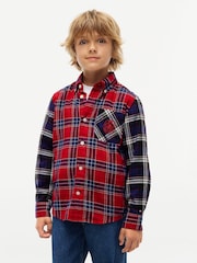 Tommy Hilfiger įprasto kirpimo flanelės marškinėliai su langeliais - 1 paveikslėlis iš 6