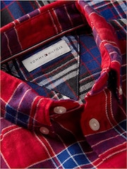 Tommy Hilfiger įprasto kirpimo flanelės marškinėliai su langeliais - 6 paveikslėlis iš 6