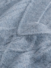 Blue V-Neck Cable Tank - Image 6 of 6