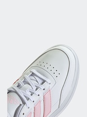 adidas White/Pink Court Block Animal Trainers - Image 7 of 8