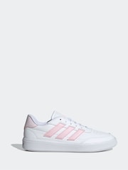 adidas White/Pink Court Block Animal Trainers - Image 8 of 8