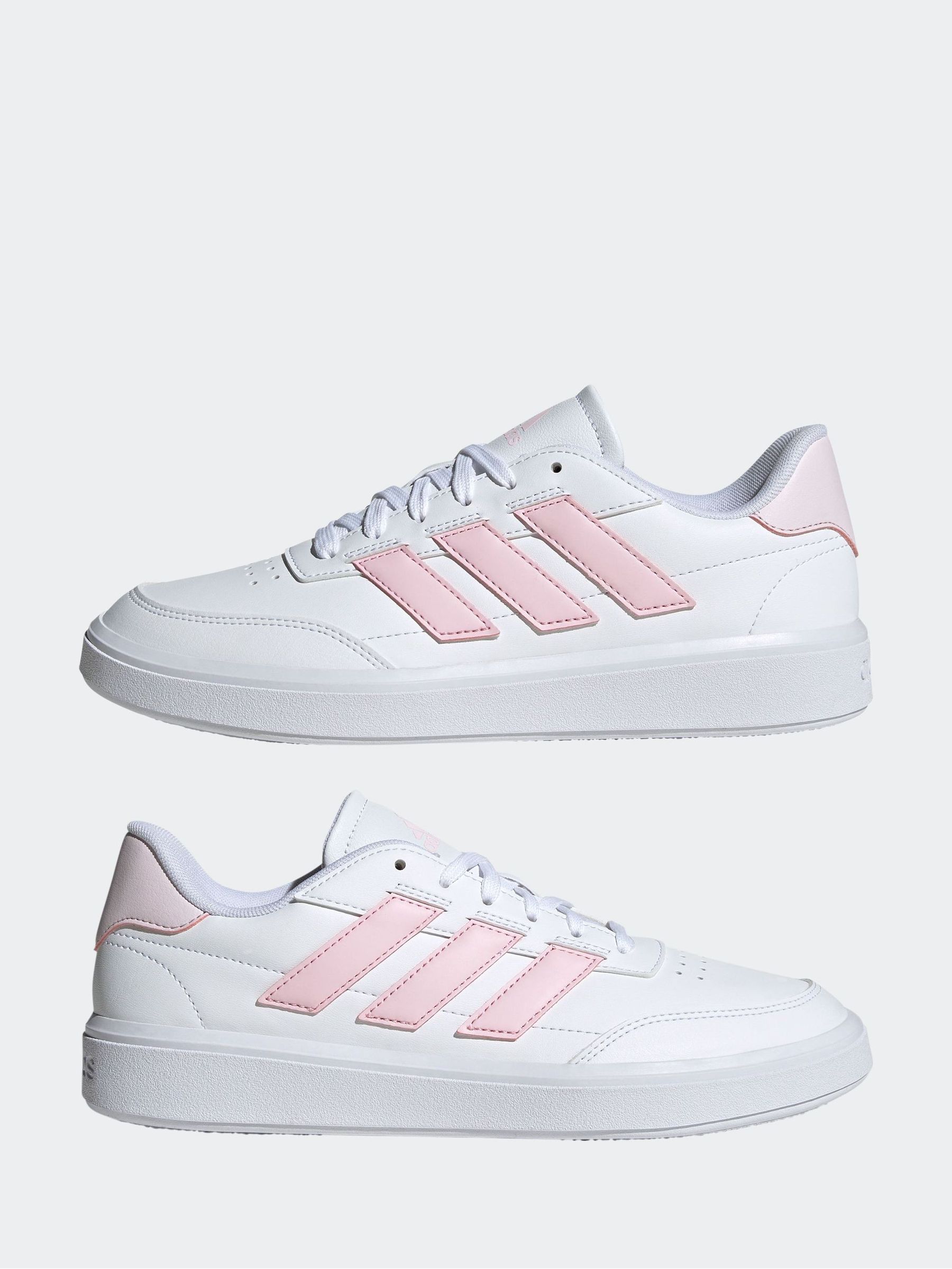 Buy adidas White Pink adidas Court Block Animal Trainers from Next Luxembourg
