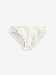 Black/Cream/Blue Brazilian Modal & Lace Knickers 3 Pack - Image 7 of 10