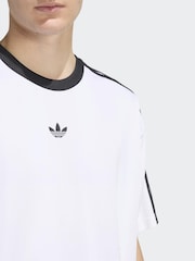 adidas Originals White Adidas Adicolor Jacquard Jersey T-Shirt - Image 4 of 6