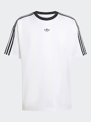 adidas Originals White Adidas Adicolor Jacquard Jersey T-Shirt - Image 6 of 6