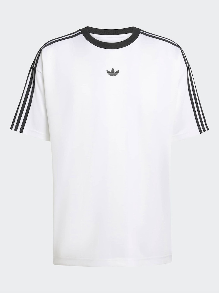 adidas Originals White Adidas Adicolor Jacquard Jersey T-Shirt - Image 6 of 6 adidas Originals White Adidas Adicolor Jacquard Jersey T-Shirt - Image 6 of 6