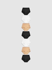 Praline Nude Full Brief Microfibre Knickers 7 Pack - Image 1 of 9