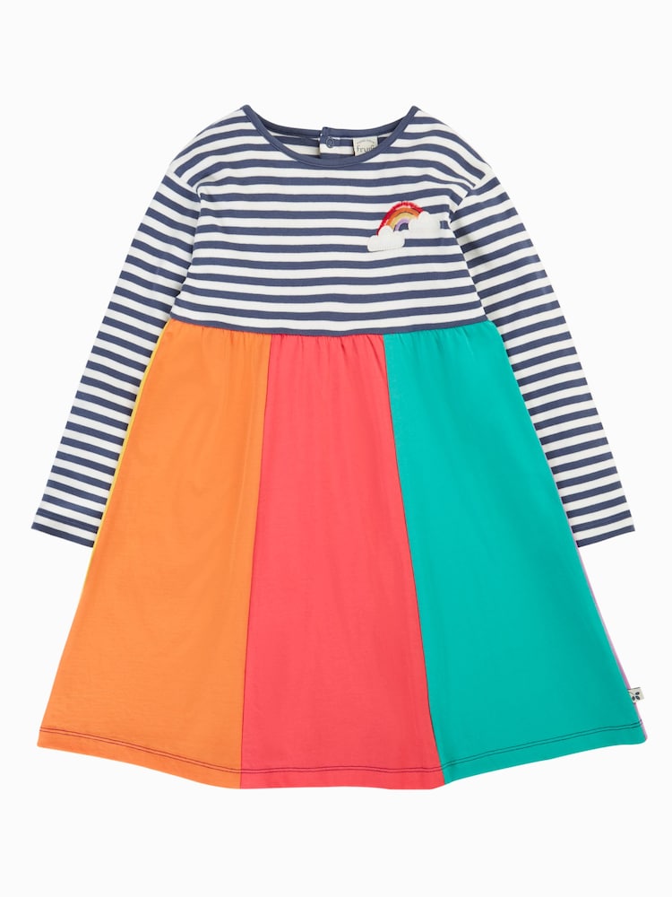 Frugi Blue Amelia Rainbow Dress - Image 1 of 4