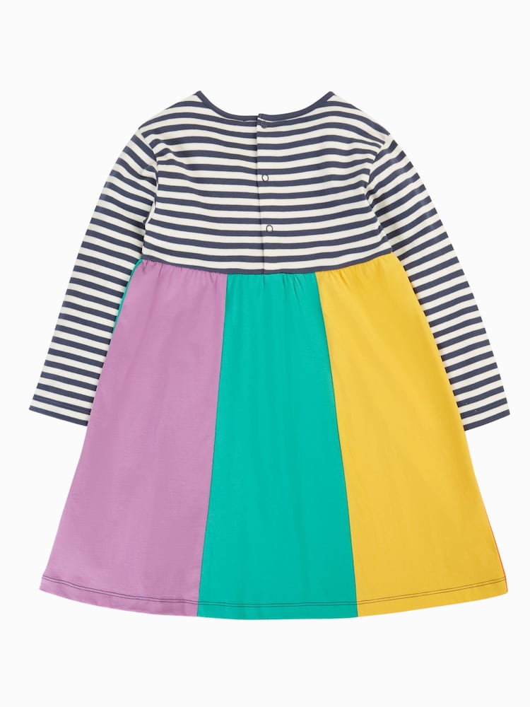 Frugi Blue Amelia Rainbow Dress - Image 2 of 4