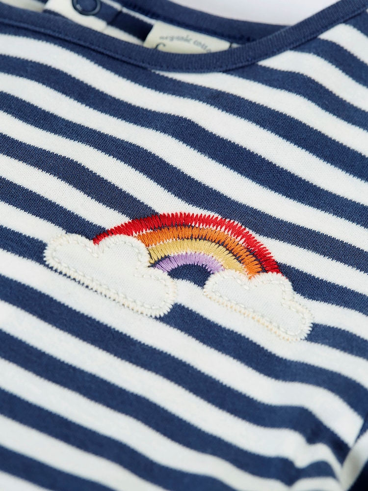 Frugi Blue Amelia Rainbow Dress - Image 4 of 4