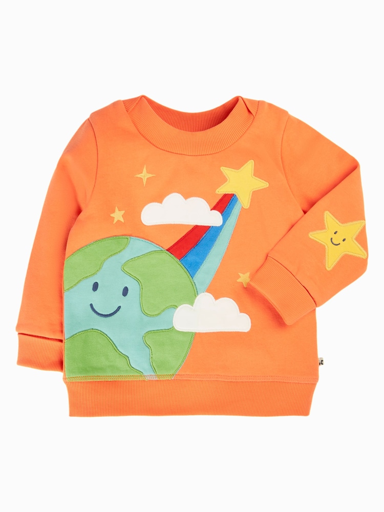 Frugi Orange Halloween Easy On Jumper - Image 1 of 3 Frugi Orange Halloween Easy On Jumper - Image 1 of 3