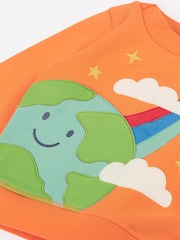 Frugi Orange Halloween Easy On Jumper - Image 2 of 3