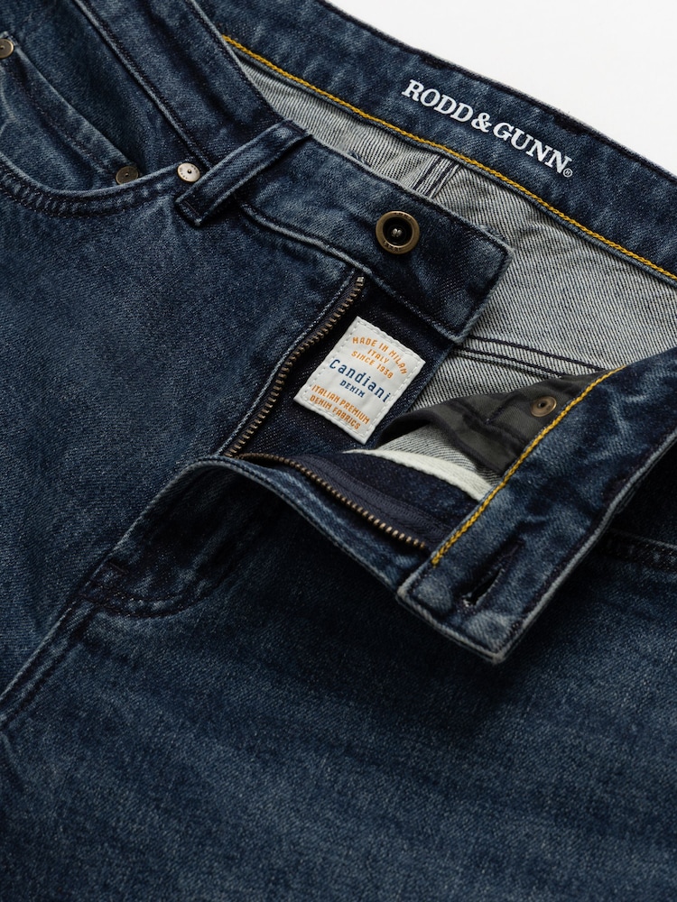 Rodd & Gunn Blue Owaka Straight Italian Denim Jeans - Image 5 of 5