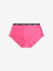 Gold Sparkle/ Green/ Pink Midi Logo Knickers 4 Pack - Image 6 of 8
