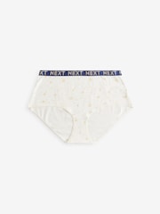 Gold Sparkle/ Green/ Pink Midi Logo Knickers 4 Pack - Image 7 of 8