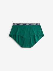 Gold Sparkle/ Green/ Pink Midi Logo Knickers 4 Pack - Image 8 of 8