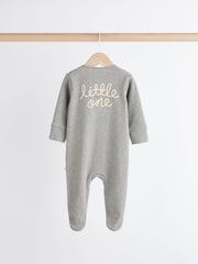 Neutral Milk Club Baby Two Way Zip 100% Cotton Sleepsuits 3 Pack (0mths-2yrs) - Image 6 of 13