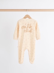 Neutral Milk Club Baby Two Way Zip 100% Cotton Sleepsuits 3 Pack (0mths-2yrs) - Image 8 of 13