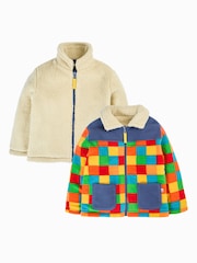 Frugi Blue Blazey Reversible Fleece Jacket - Image 1 of 5