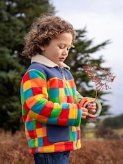 Frugi Blue Blazey Reversible Fleece Jacket - Image 2 of 5
