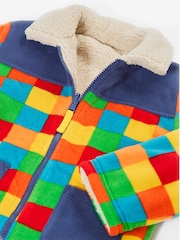 Frugi Blue Blazey Reversible Fleece Jacket - Image 4 of 5