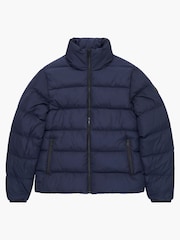 French Connection Blue Mid Length Row Funnel Neck Jacket - Image 6 of 6