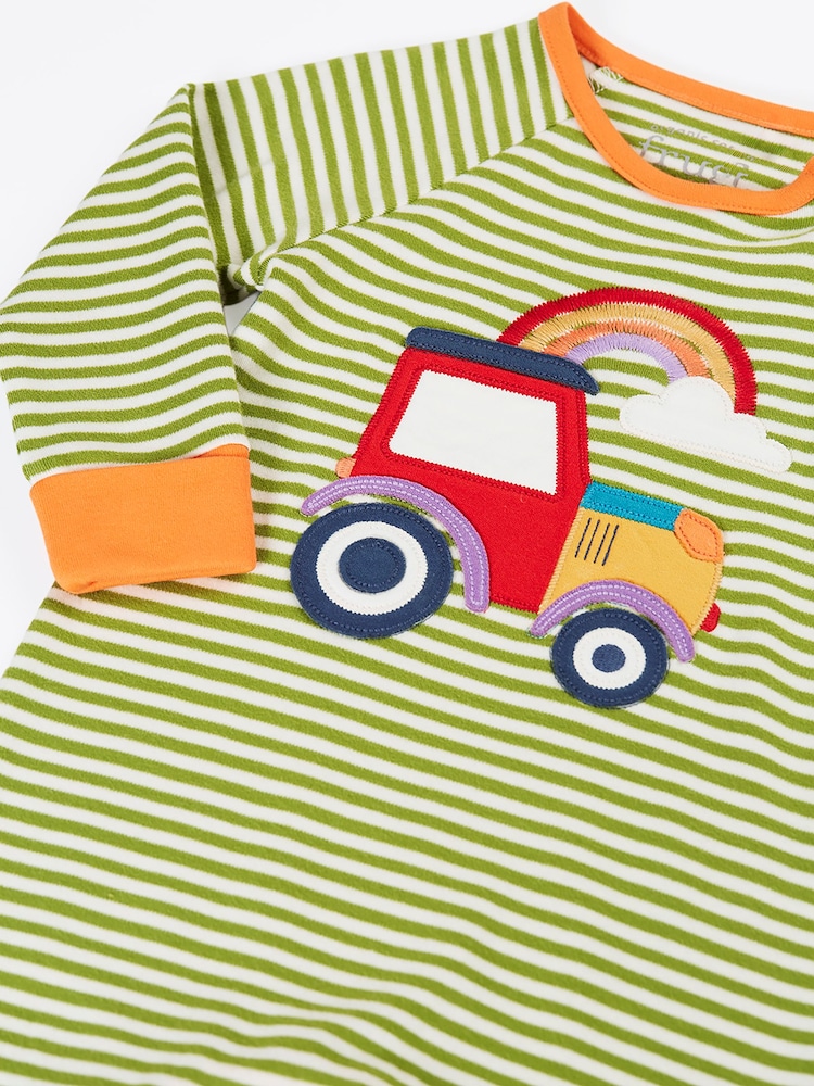 Frugi Green Rowan Romper - Image 2 of 3 Frugi Green Rowan Romper - Image 2 of 3