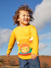 Frugi Yellow Halloween Adventure Circular Top - Image 1 of 4