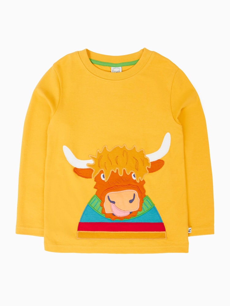 Frugi Yellow Halloween Adventure Circular Top - Image 2 of 4 Frugi Yellow Halloween Adventure Circular Top - Image 2 of 4