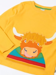 Frugi Yellow Halloween Adventure Circular Top - Image 3 of 4