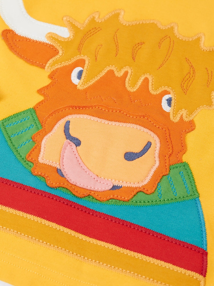 Frugi Yellow Halloween Adventure Circular Top - Image 4 of 4 Frugi Yellow Halloween Adventure Circular Top - Image 4 of 4