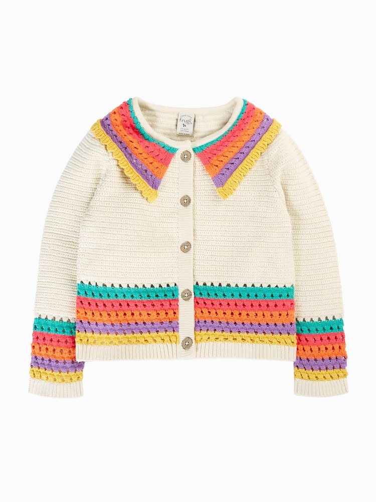 Frugi Natural Aurora Collar Cardigan - Image 1 of 4 Frugi Natural Aurora Collar Cardigan - Image 1 of 4