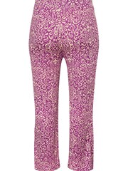 Yours Curve Purple Printed Wide Leg Trousers - Image 4 of 4