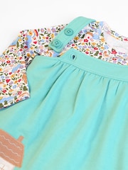 Frugi Blue Pippa Pinafore Outfit Dress - Image 2 of 3