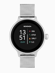 Sekonda Connect Silver Mesh Stainless Steel Strap Smart Watch - Image 2 of 6