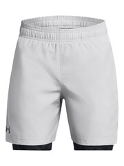 Under Armour Grey Woven 2-in-1 Shorts - Image 1 of 2