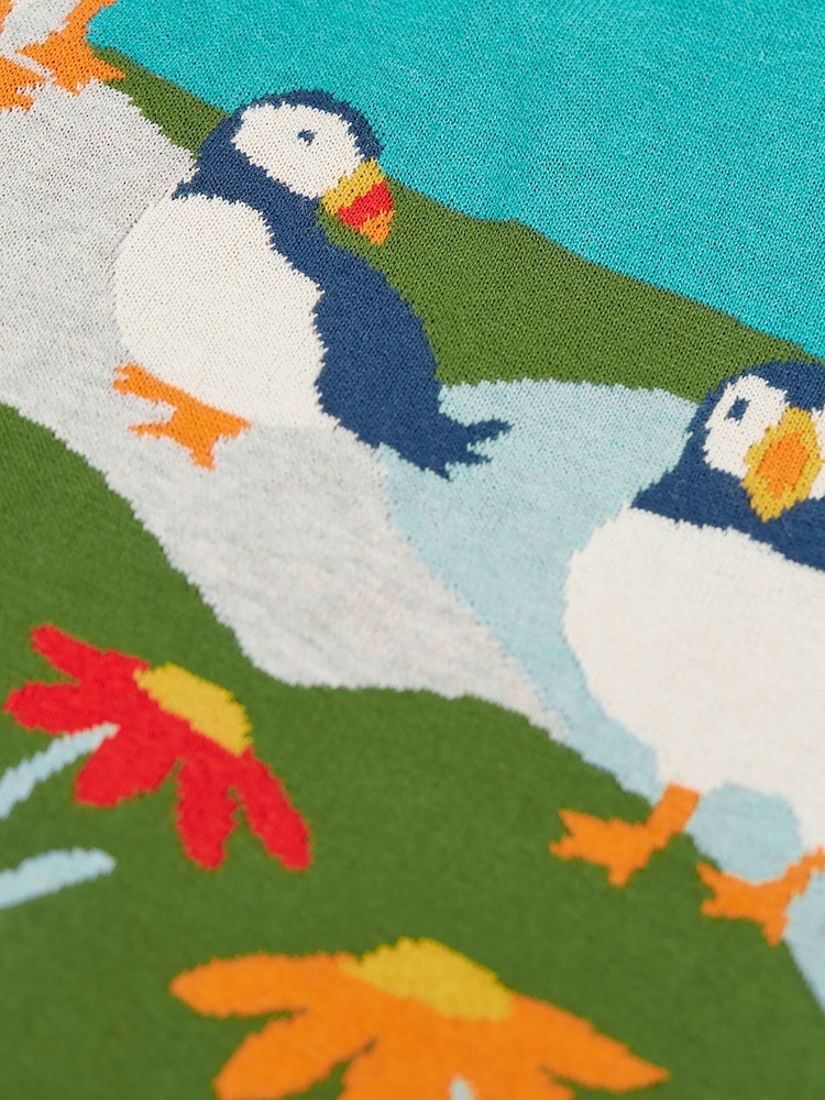 Frugi Blue Kiera Knitted Dress - Image 3 of 3 Frugi Blue Kiera Knitted Dress - Image 3 of 3