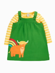 Frugi Green Pippa Pinafore Outfit Dress - Image 1 of 3