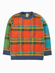 Frugi Blue Christmas Elwood Knitted Jumper - Image 3 of 5