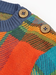 Frugi Blue Christmas Elwood Knitted Jumper - Image 5 of 5