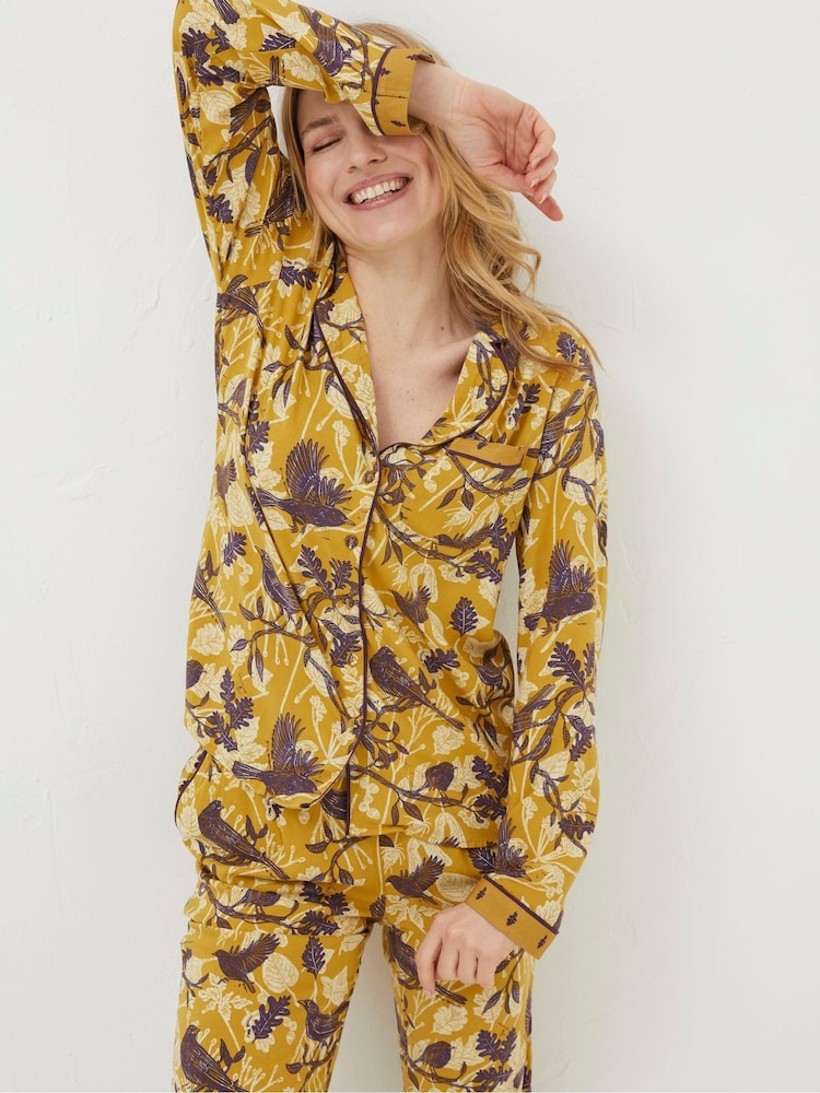 FatFace Yellow Lino Birds Nightshirt - Image 1 of 5
