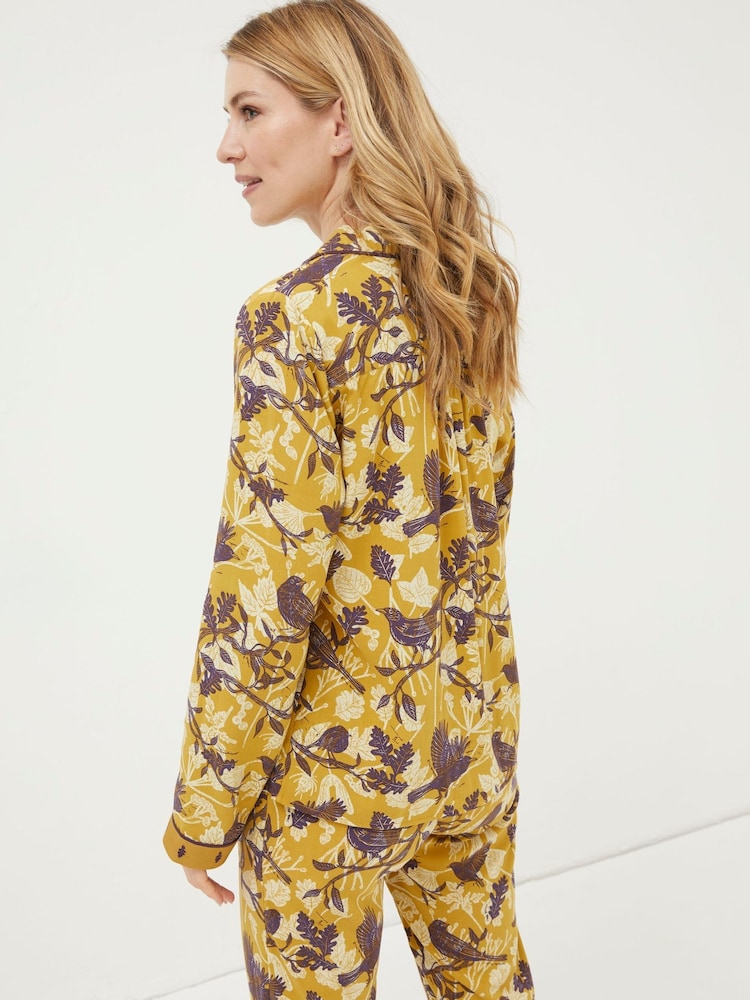 FatFace Yellow Lino Birds Nightshirt - Image 2 of 5