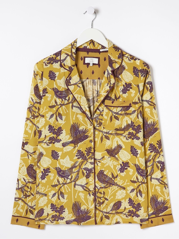 FatFace Yellow Lino Birds Nightshirt - Image 5 of 5 FatFace Yellow Lino Birds Nightshirt - Image 5 of 5