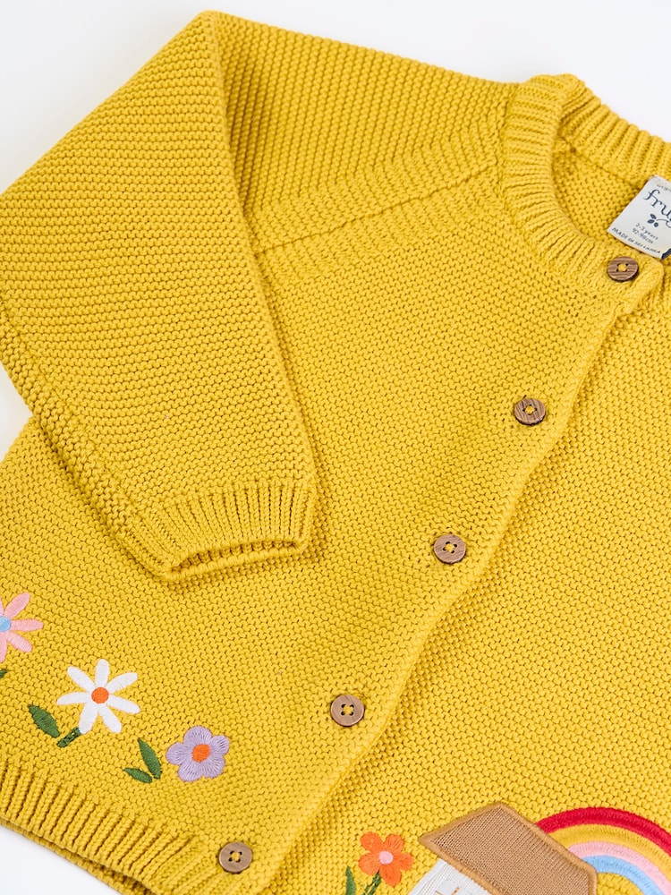 Frugi Yellow Colby Cardigan - Image 2 of 3