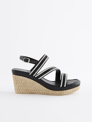 Schwarz - Forever Comfort Bling Schuhe mit Keilabsatz und eckiger Zehenpartie - Bild 2 von 5