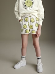 SmileyWorld Ecru Cream Runner Jersey Shorts (3-16yrs) - Image 2 of 7