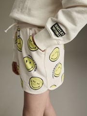 SmileyWorld Ecru Cream Runner Jersey Shorts (3-16yrs) - Image 4 of 7