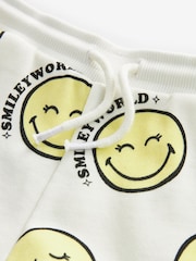 SmileyWorld Ecru Cream Runner Jersey Shorts (3-16yrs) - Image 7 of 7